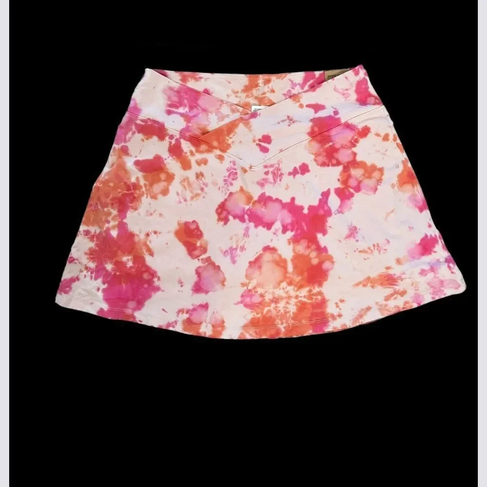 Victorias Secret Pink Set Cotton Fleece Top & High Waist V crossover Skirt XXL